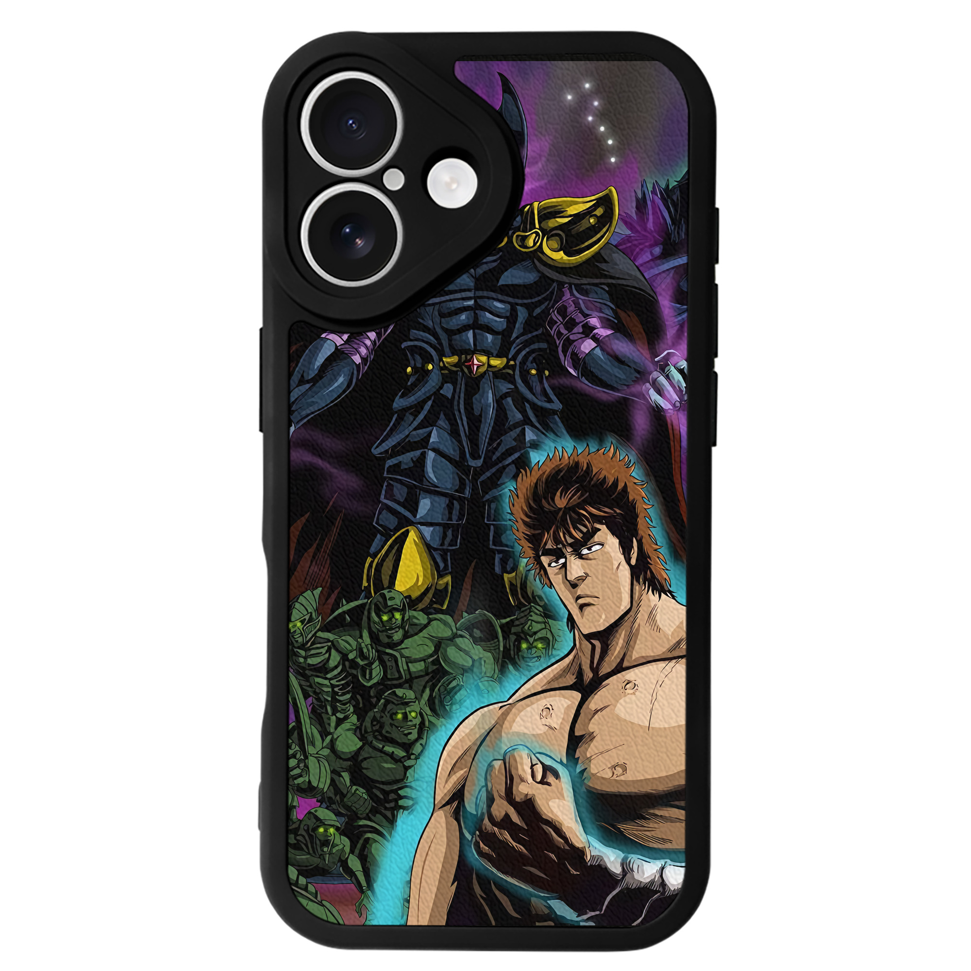 （画像用） 北斗の拳 Fist of the North Star 【iPhone 16シリーズ対応】シリコンスマホケース（レザー調） 材質：シリコン